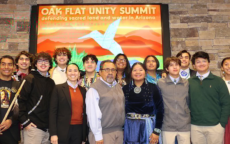 The Washington trip was not the first act in support of Oak Flat by the Brophy Native American Club, which includes students from Brophy and Xavier.