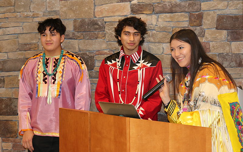 Arizona students who were in Washington to lobby lawmakers to protect included, from right, Ma-shu-ska "MJ" Pidgeon, Aidan Parr and Kiana Beazley.